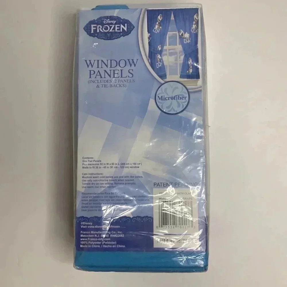 Disney Frozen Window Panels Curtain 82 x 63 NWT
